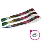R-PET Wristband (15x340 mm, full-colour custom printed on one side, eco-friendly, variable data) with metal ring - EXPRESS