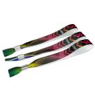 Fabric wristbands (15x340mm, full-colour custom printed on one side, variable data) - with metal ring