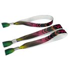 R-PET Wristband (15x340 mm, full-colour custom printed on one side, eco-friendly, variable data) with metal ring - EXPRESS