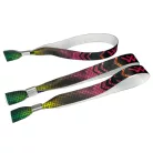 Fabric wristbands 15x300 mm (CHILD-size) - full-colour printed on 1 side - with METAL RING