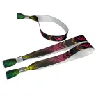 Fabric wristbands 15x300 mm (CHILD-size) - full-colour printed on 1 side - with METAL RING