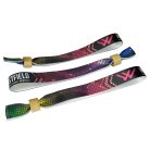 Fabric wristbands (15x340mm, full-colour custom printed on one side) - with bamboo-plastic self-closing tube