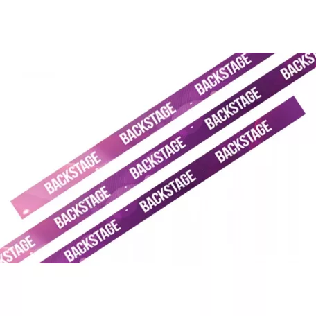 Fabric wristbands 15x340 mm - BACKSTAGE pattern - with plastic self-closing tube