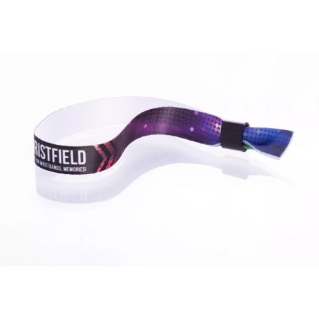 Fabric wristbands 15x340 mm full-colour custom printed on 1 side - with PST (plastic self-closing tube) - EXPRESS