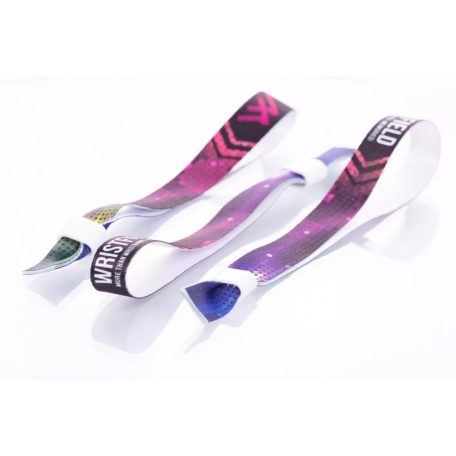 Fabric wristbands 15x340 mm full-colour custom printed on 1 side - with PST (plastic self-closing tube) - EXPRESS
