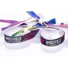 Fabric wristbands (15x340mm, full-colour custom printed on one side) - with adjustable bamboo bead - EXPRESS