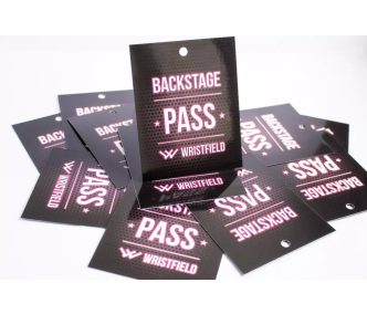   Laminated A7 Pass full-colour printed on both sides (4+4C) with hole - variable data