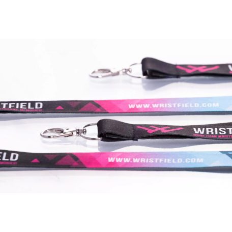 Satin Lanyards 20x900 mm full-colour custom printed on both sides - with metal thumb hook and mobile holder