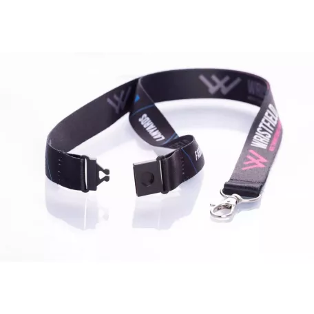 Satin Lanyards 20x900 mm full-colour custom printed on both sides - with metal thumb hook and Safety Breakaway Buckle