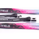 Satin Lanyards 20x900 mm full-colour custom printed on both sides - with metal thumb hook and Safety Breakaway Buckle