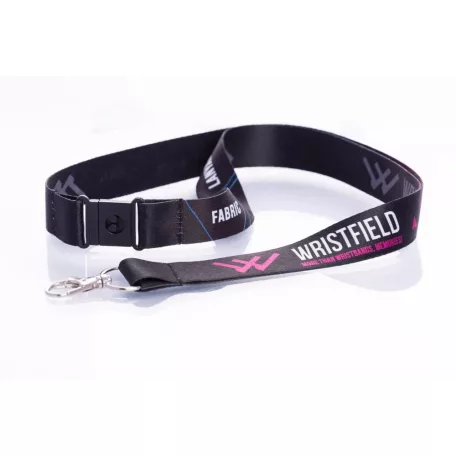Satin Lanyards 20x900 mm full-colour custom printed on both sides - with metal thumb hook and Safety Breakaway Buckle