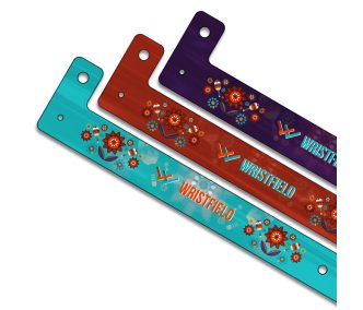 Plastic Straight wristbands with full-colour print