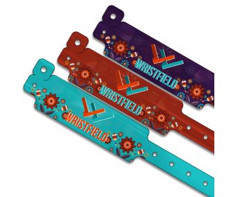 Plastic Wide Face wristbands with full-colour print