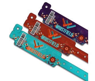 Plastic Wide Face wristbands with full-colour print