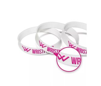 Silicone wristbands - debossed and 1C ink filled