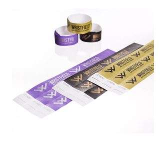   Tyvek 1" wristbands durable and water resistant with serial numbering (TOP Quality) - 1 colour printed