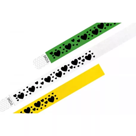 Tyvek 3/4 wristbands Patterns - Hearts
