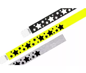 Tyvek 3/4 wristbands Patterns - Stars