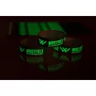 Tyvek 3/4" wristbands with 1 colour + glow in the dark printing (need to be charged up via light)