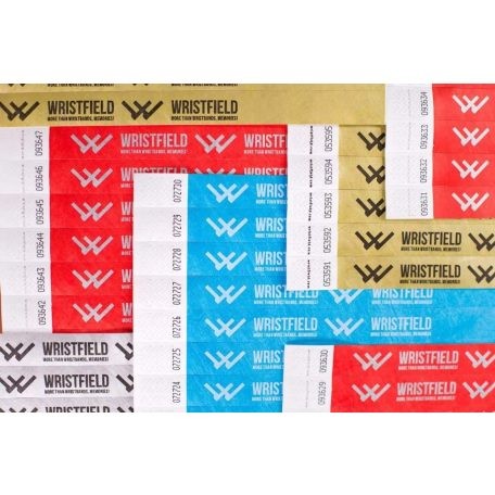 WristCo Purple 3/4 Inch Voucher Detachable Stub 500 Count Paper Wristbands for Events 