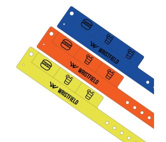 Vinyl wristbands 3 TAB - 1 colour printed