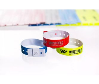 Vinyl Straight wristbands - 1 colour printed