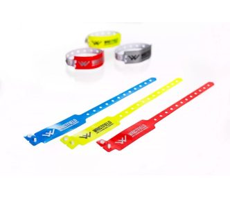 Vinyl Wide Face wristbands - 1 colour printed