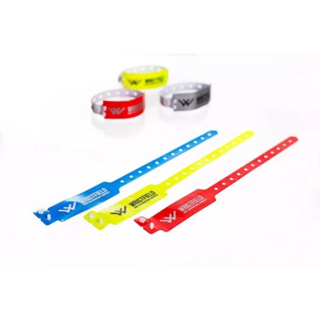Vinyl Wide Face wristbands - 1 colour printed