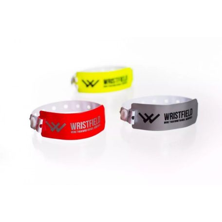 Vinyl Wide Face wristbands - 1 colour printed