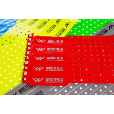 Vinyl Wide Face wristbands - 1 colour printed