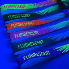 FLUORECENT FULL-COLOUR PRINTED FABRIC WRISTBANDS